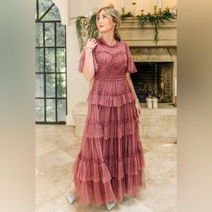 NWT Ivy City Whimsical Dress In Mulberry